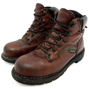 Red Wing Shoes Mens #2226 Brown Leather Work Dyna-Force Steel Toe Boots Size 6.5